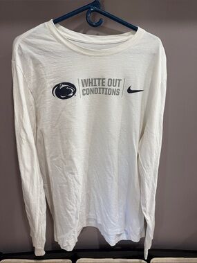 Penn State Nike Men’s White Long-Sleeve 'White Out Conditions' Graphic Tee